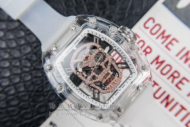 Richard Mille e理查徳米勒 RM052系列 最新鬼頭升級版 顱骨系列 原裝透明殼 理查徳米勒高端男士全自動機械腕表  hds1446